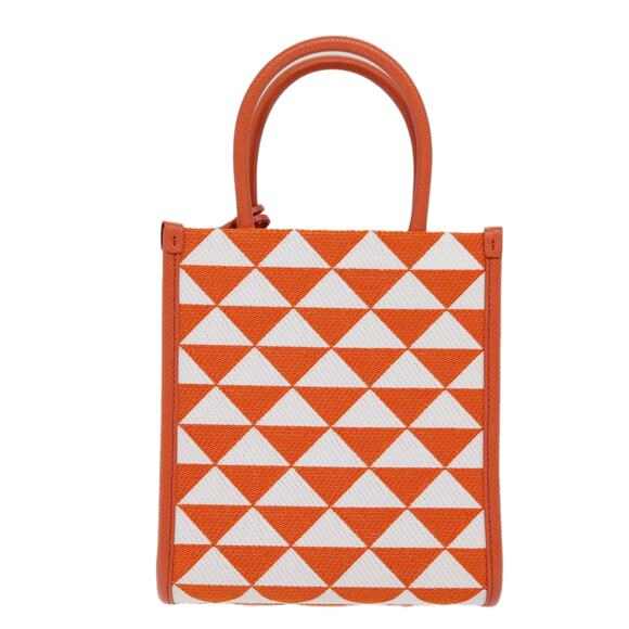 PRADA Hand Bag Canvas Orange - Picture 2 of 13